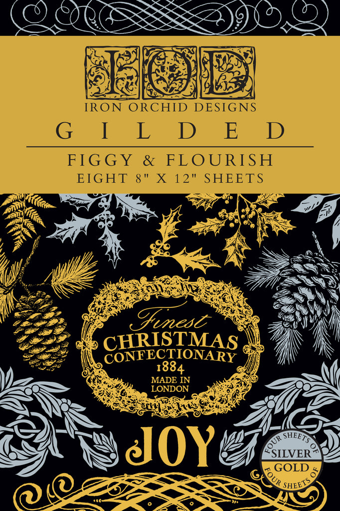 Gilded Figgy & Flourish IOD Decor Transfer - DEJA VU BOUTIK