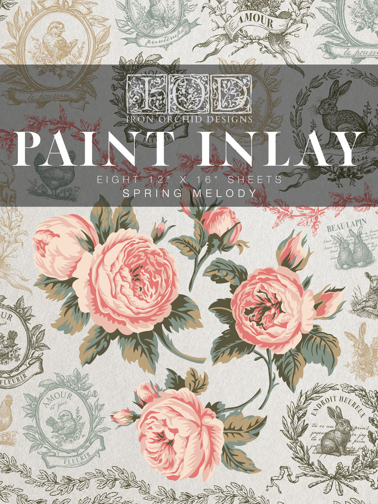 Spring Melody IOD Paint Inlay - DEJA VU BOUTIK