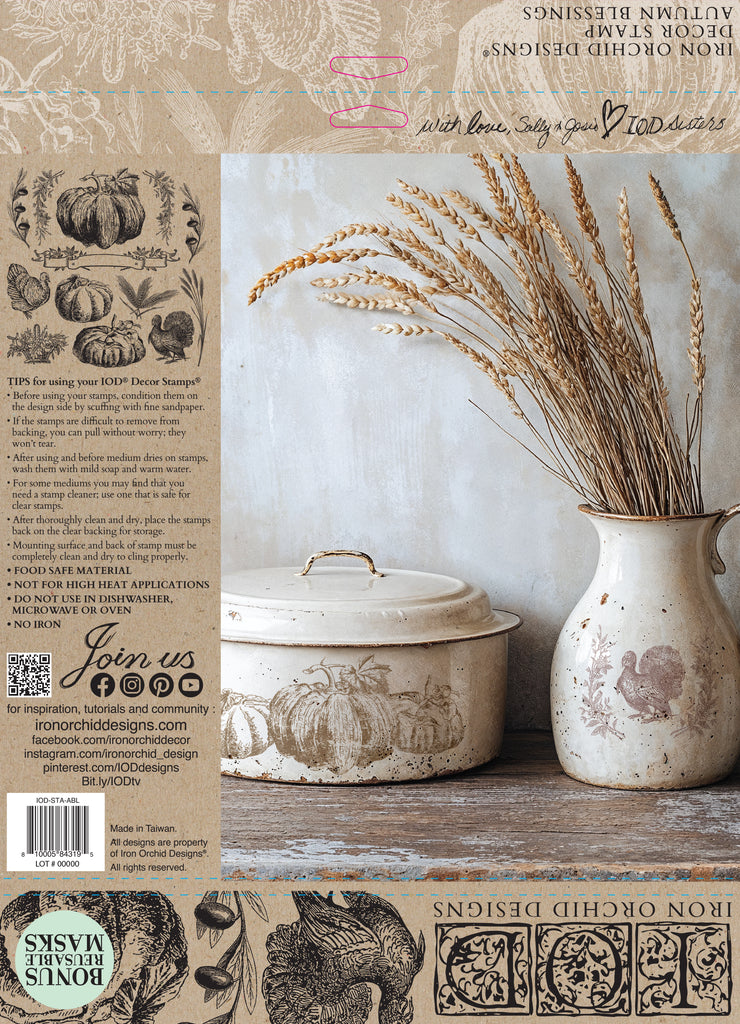 Autumn Blessings IOD Decor Stamp - DEJA VU BOUTIK