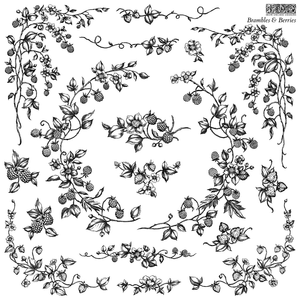 Brambles & Berries IOD Decor Stamp - DEJA VU BOUTIK