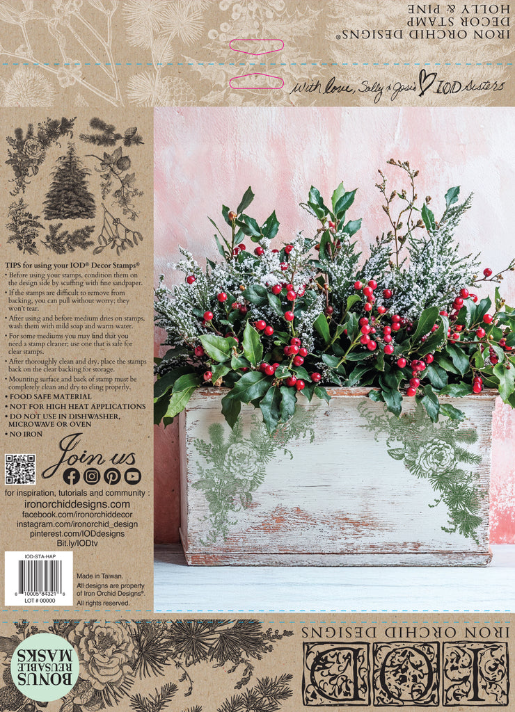 Holly & Pine IOD Decor Stamp - DEJA VU BOUTIK