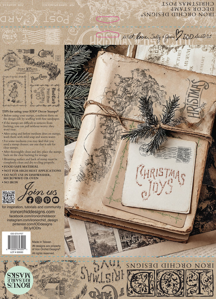 Christmas Post IOD Decor Stamp - DEJA VU BOUTIK