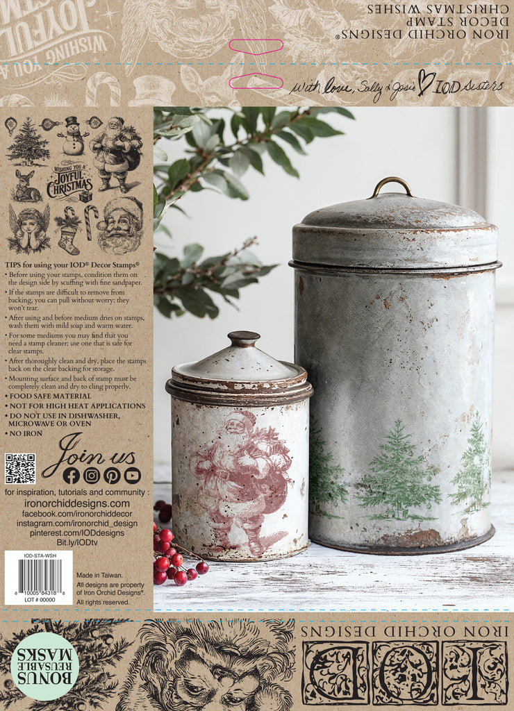 Christmas Wishes IOD Decor Stamp - DEJA VU BOUTIK