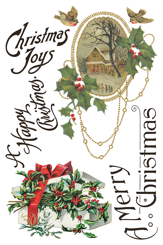 Christmas Joy IOD Decor Transfer - DEJA VU BOUTIK