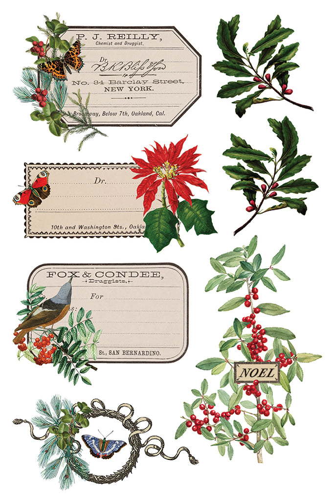 Winter Botonist IOD Decor Transfer - DEJA VU BOUTIK