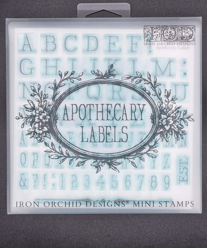NEW! Apothecary IOD Decor Stamp - DEJA VU BOUTIK
