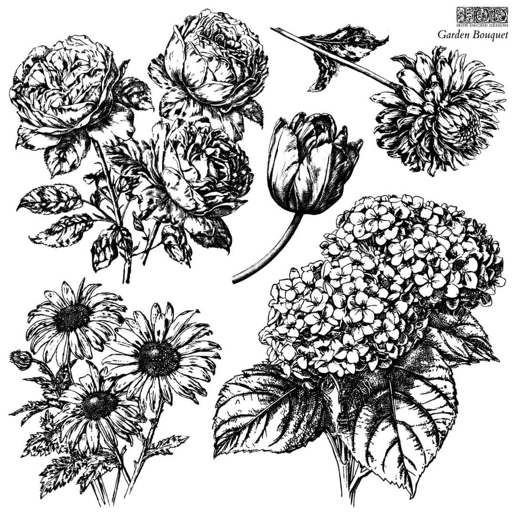 NEW - Garden Bouquet IOD Decor Stamp - DEJA VU BOUTIK