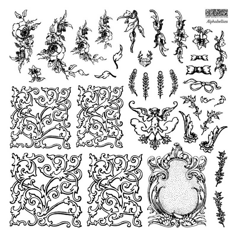 Alphabellies IOD Decor Stamp - DEJA VU BOUTIK