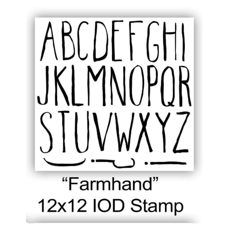 Farmhand Alpha IOD Decor Stamp - DEJA VU BOUTIK
