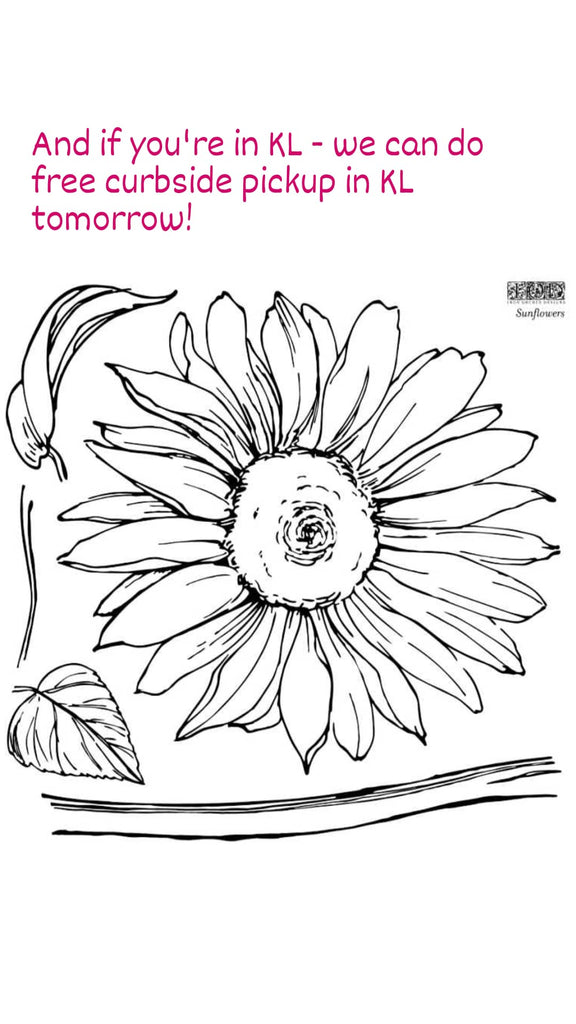 Sunflowers Stamp - DEJA VU BOUTIK