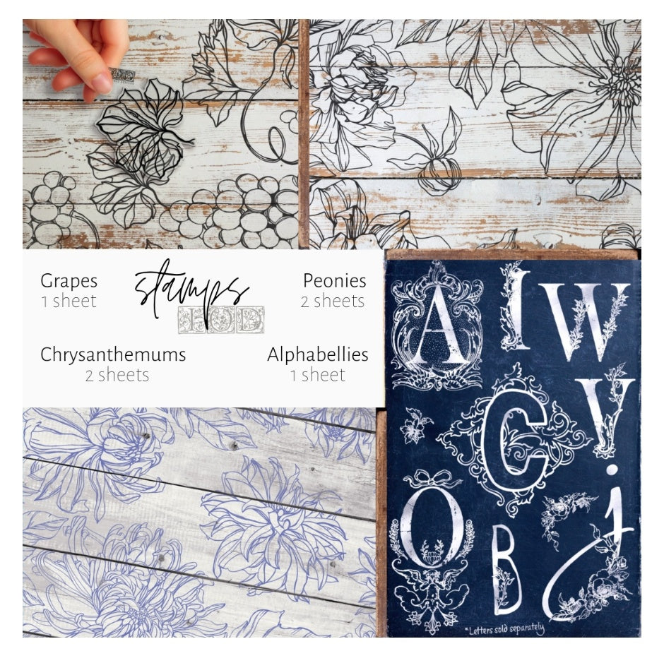IOD Peony Stamp - DEJA VU BOUTIK