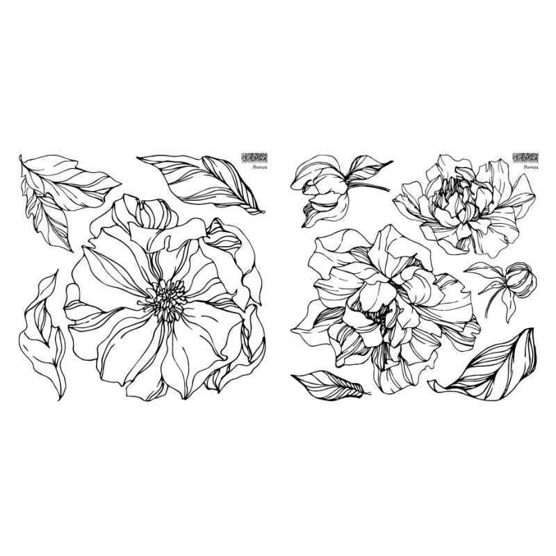 IOD Peony Stamp - DEJA VU BOUTIK