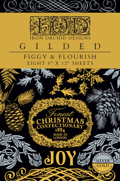 Gilded Figgy & Flourish IOD Decor Transfer - DEJA VU BOUTIK