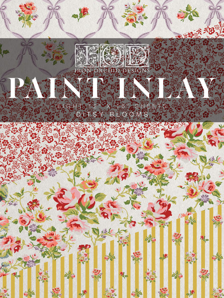 Ditsy Blooms IOD Paint Inlay - DEJA VU BOUTIK
