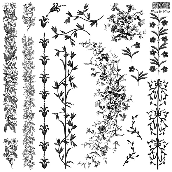 Flora & Vine IOD Decor Stamp - DEJA VU BOUTIK