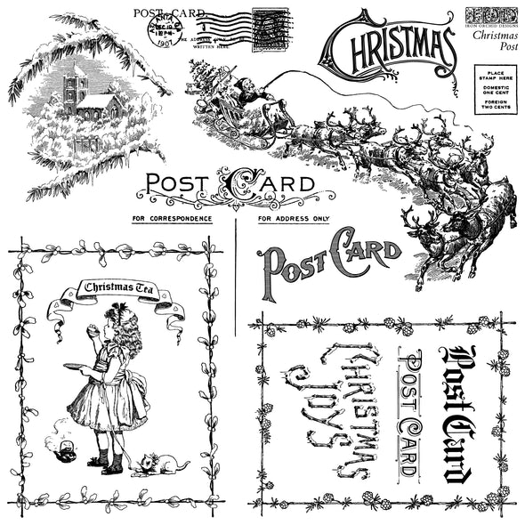 Christmas Post IOD Decor Stamp - DEJA VU BOUTIK
