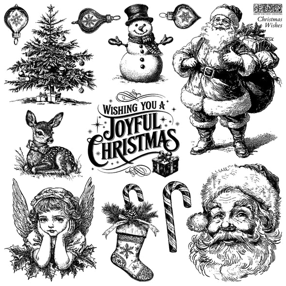 Christmas Wishes IOD Decor Stamp - DEJA VU BOUTIK