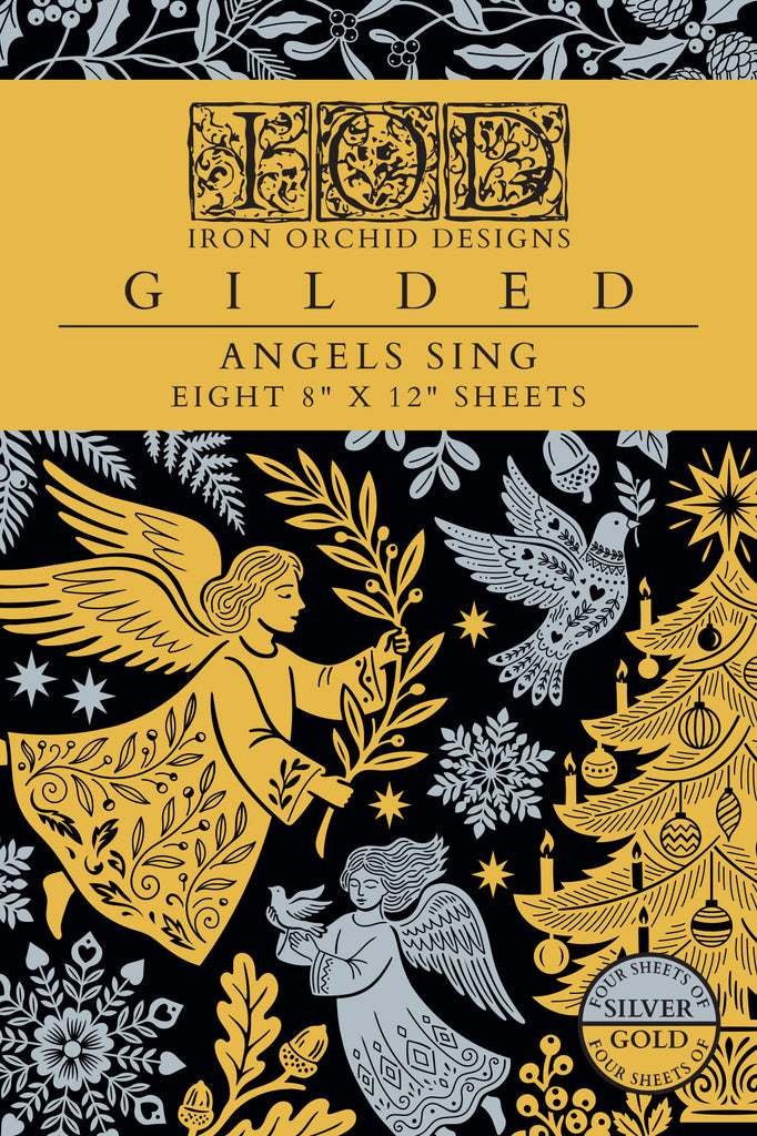 Gilded Angels Sing IOD Decor Foil Transfer