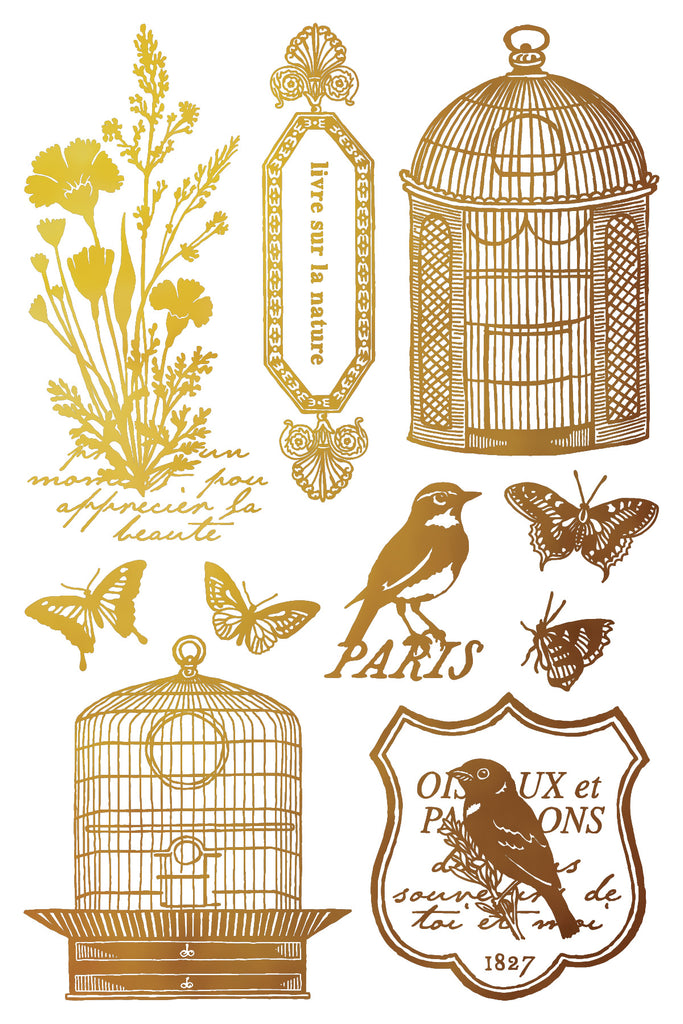 Gilded Papillon IOD Decor Foil Transfer - DEJA VU BOUTIK