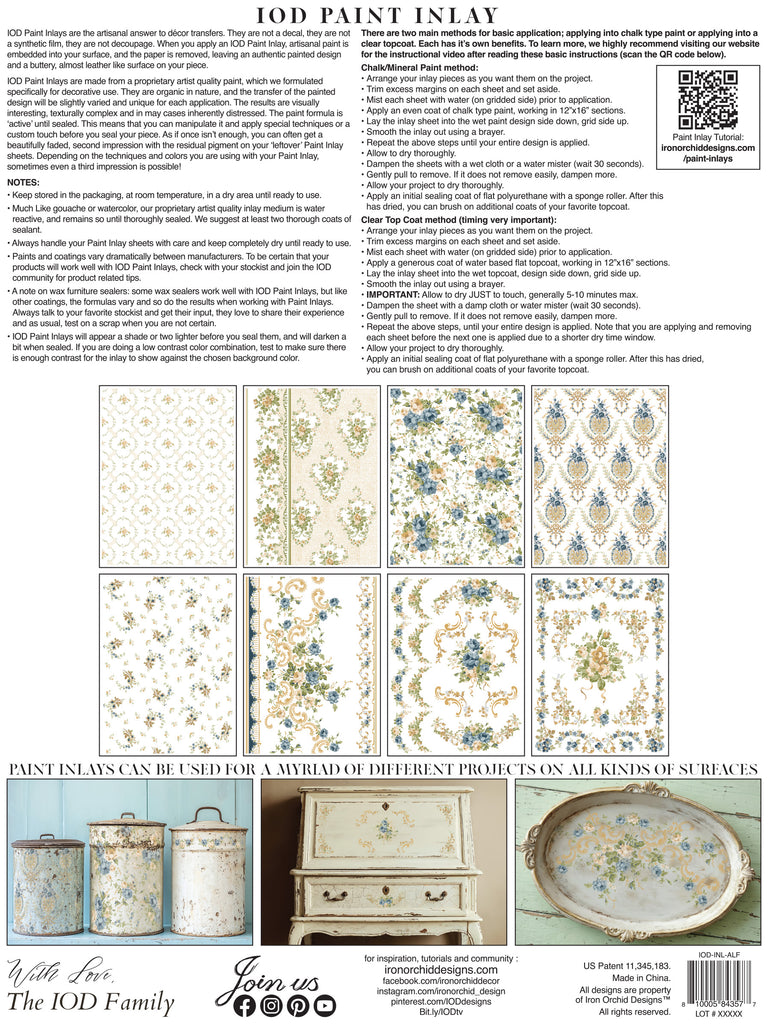 Alfred Peats & Co. IOD Paint Inlay - DEJA VU BOUTIK
