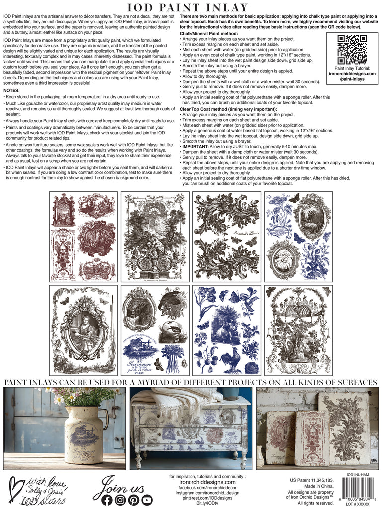 Hameau De La Reine IOD Paint Inlay - DEJA VU BOUTIK