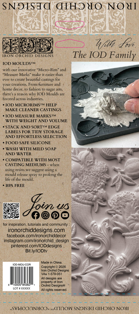 Cornucopias IOD Decor Mould