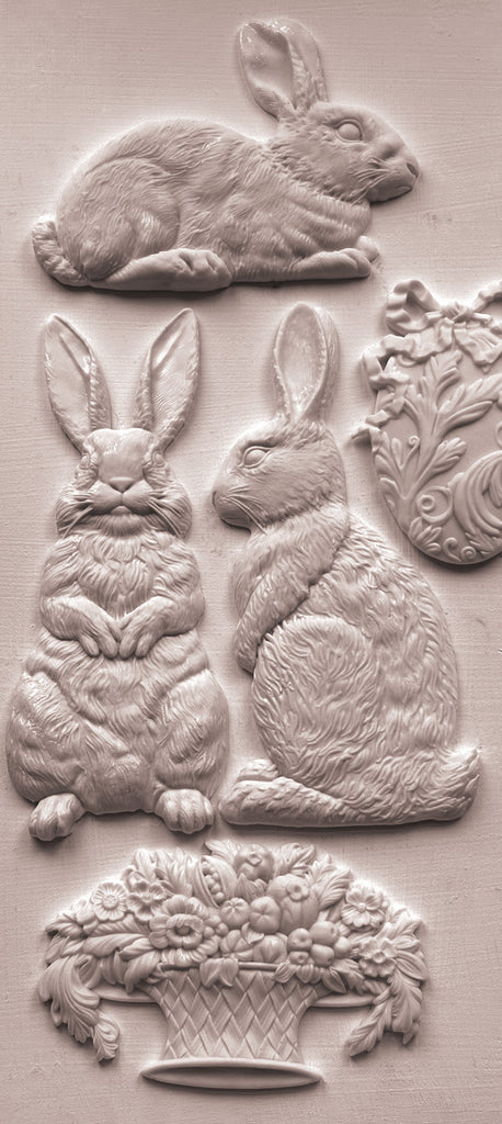 Les Lapins IOD Decor Mould - DEJA VU BOUTIK