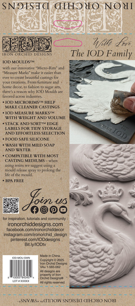 Swans IOD Decor Mould - DEJA VU BOUTIK