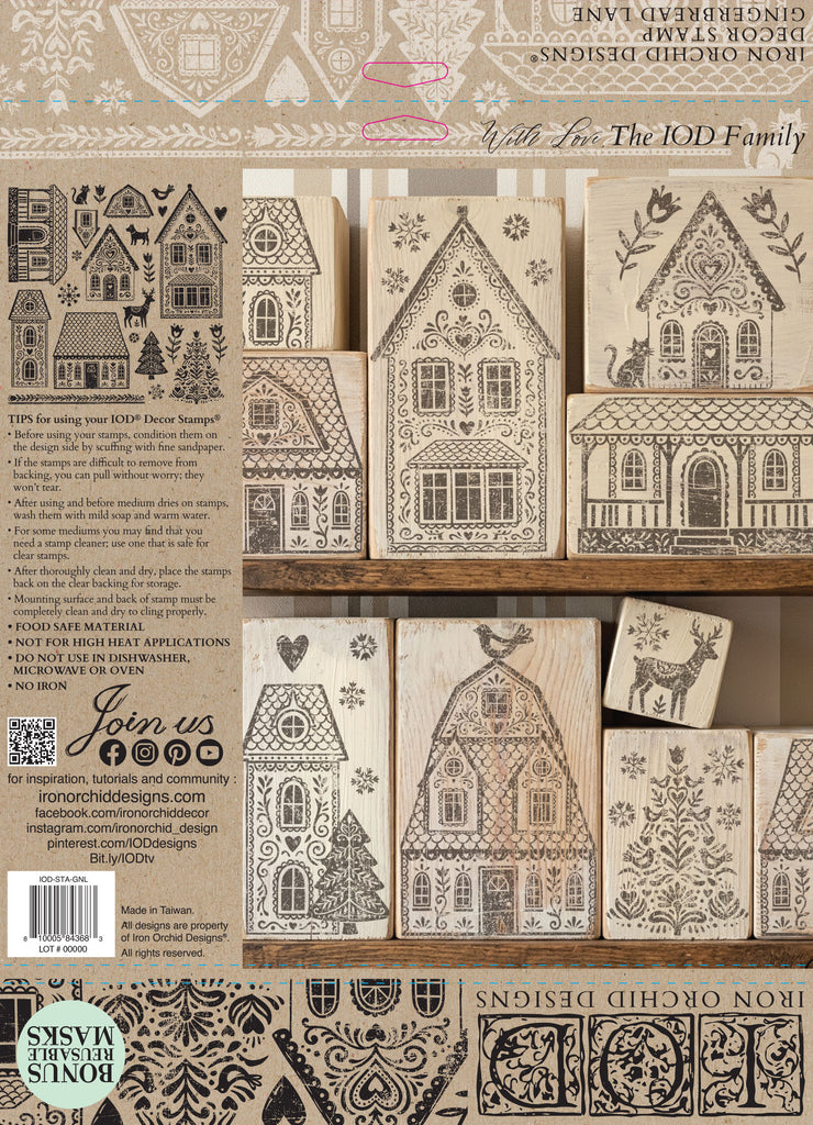 Gingerbread Lane IOD Decor Stamp