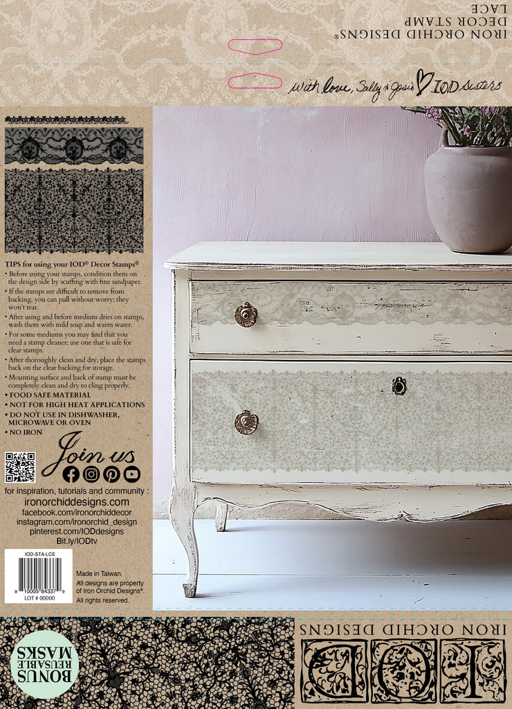 Lace IOD Decor Stamp - DEJA VU BOUTIK