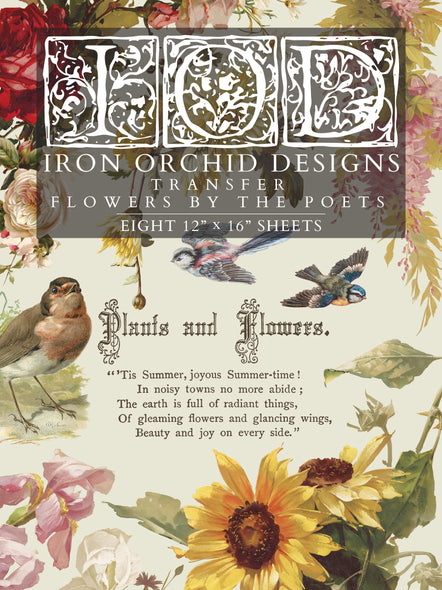 Flowers by the Poets IOD Decor Transfer - DEJA VU BOUTIK
