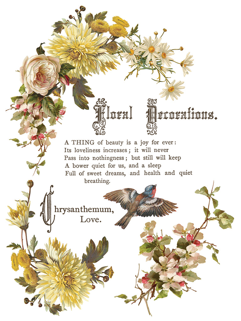 Flowers by the Poets IOD Decor Transfer - DEJA VU BOUTIK