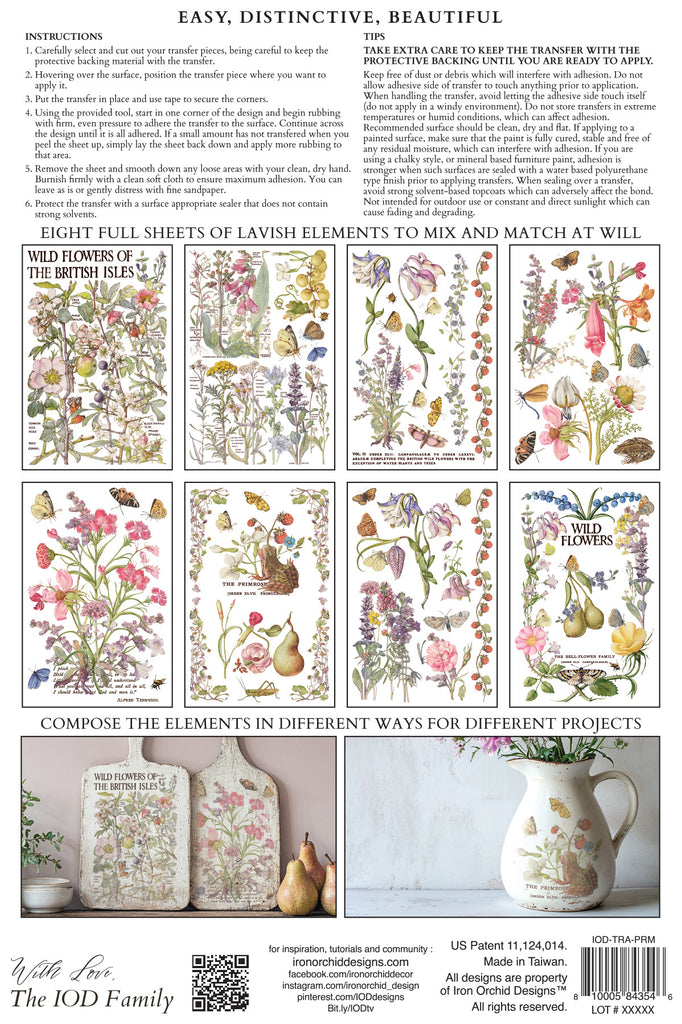 Primrose Isle IOD Decor Transfer - DEJA VU BOUTIK